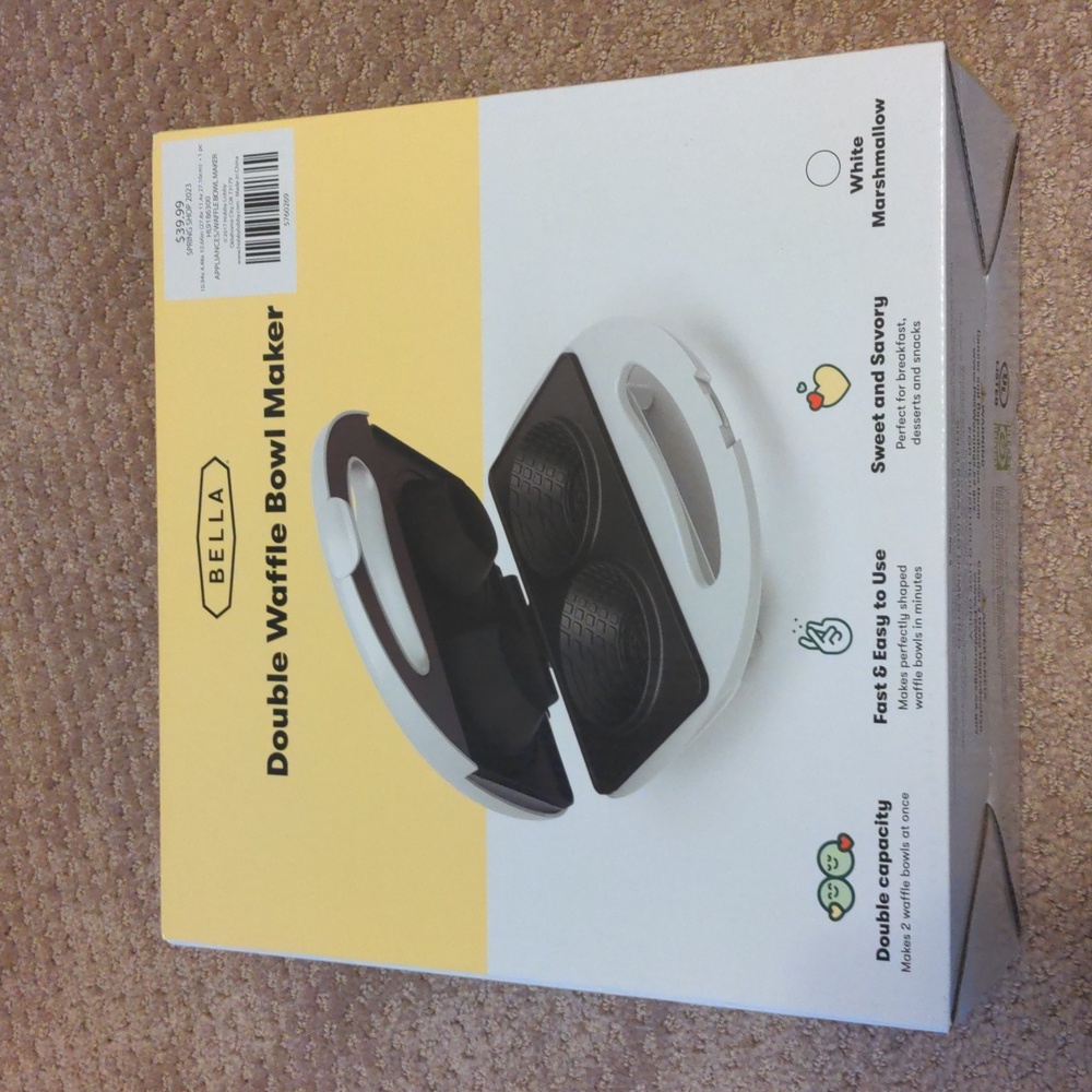 Bella Double Waffle Bowl Maker